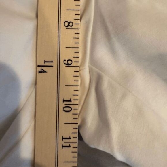 Liz Claiborne EMMA Cropped Trousers White Mid Rise Dressy or Casual Size 10 - Picture 9 of 12